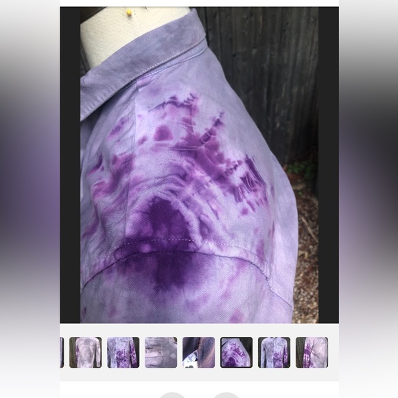 Your Neighbors 1 of 1 tie-dye tunic style shirt Purpla graze MED - Picture 6 of 11